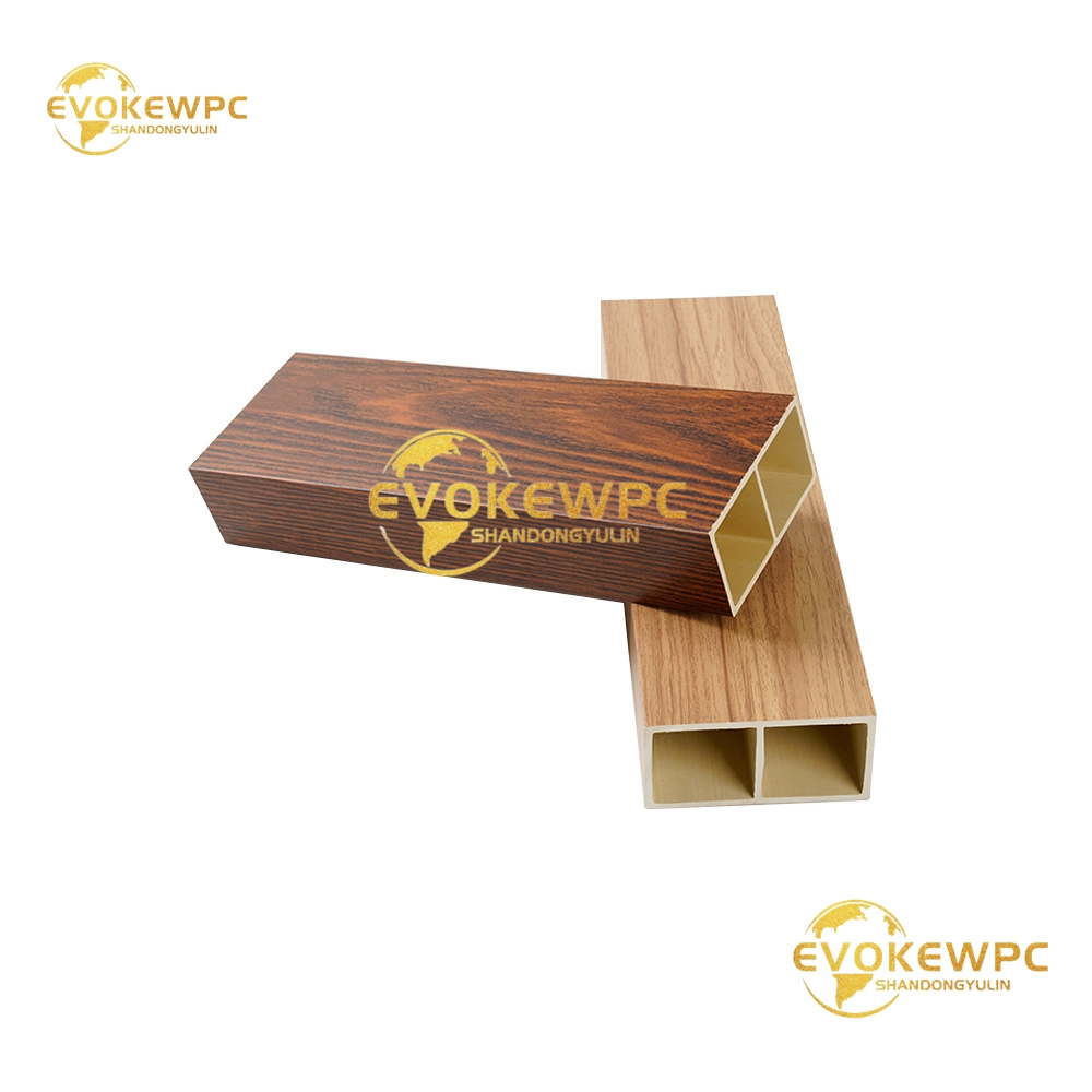 Evokewpc WPC/PVC Wood and Plastic Composite Timber Partition Decoration Tube Screening Design 100*50mm