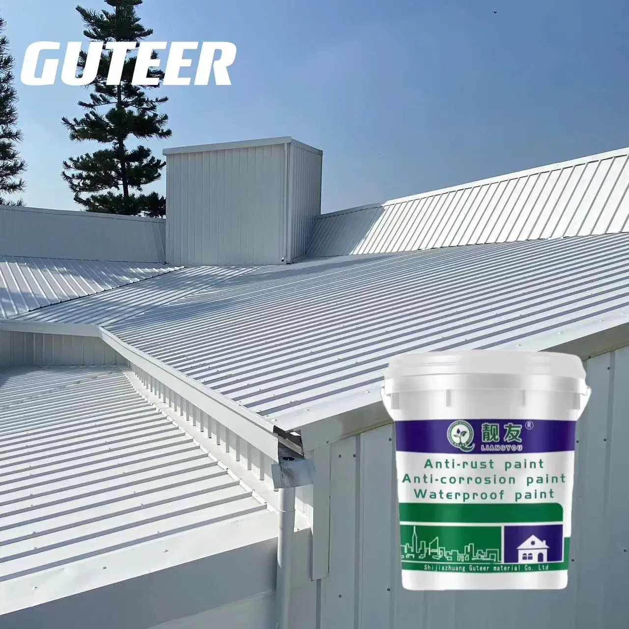 Aging-Resistant Water-Based Paint Antirust Paint for Metal Roofs