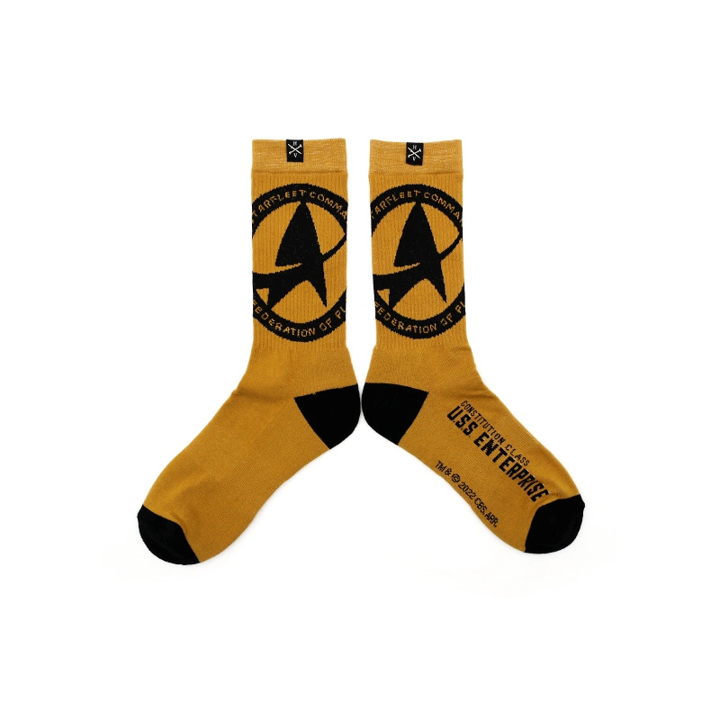 Custom Embroidered Terry Sweat-Absorbing Sports High-End Jacquard Men's Socks