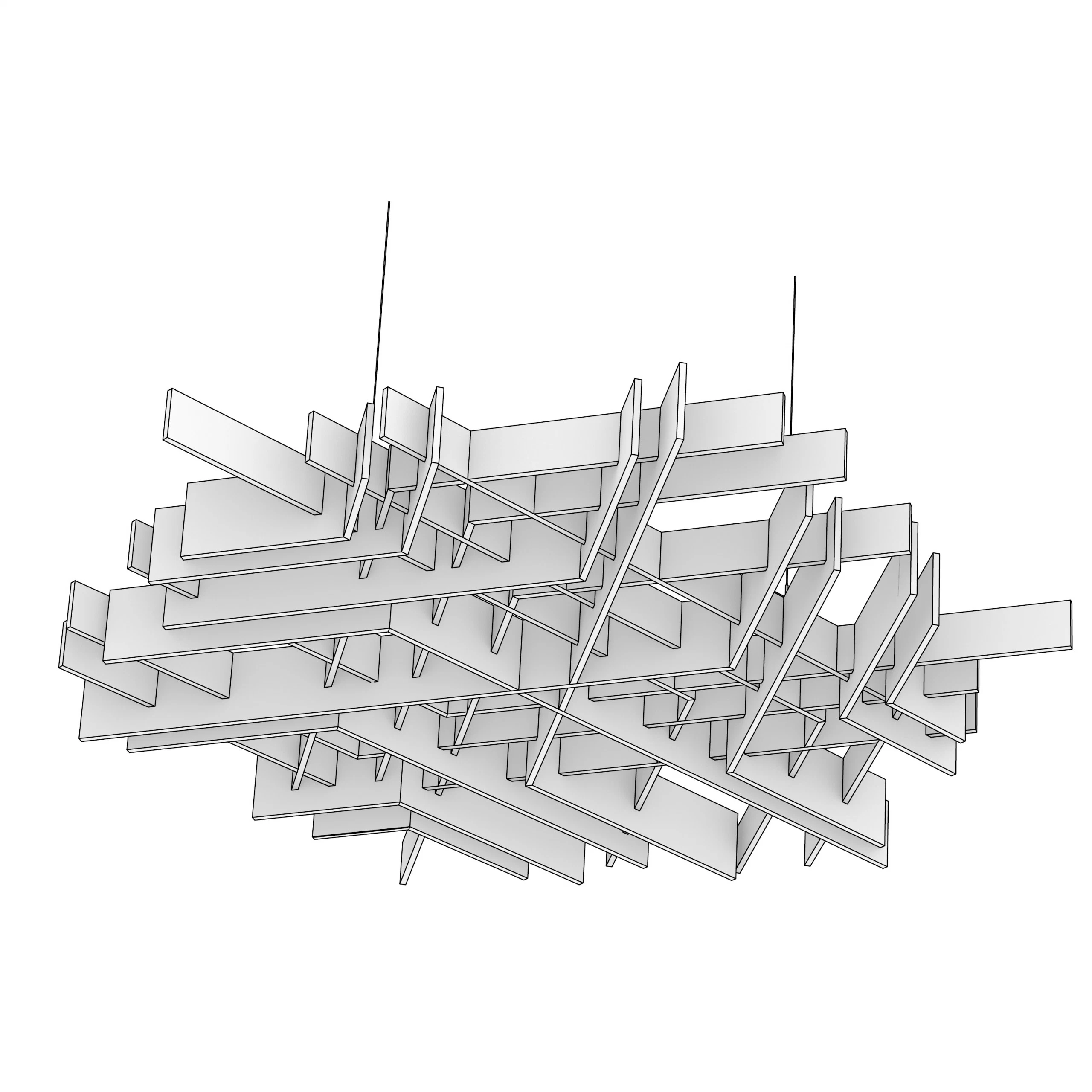 3D en fibre de polyester Kustar E Kusgrid acoustique à partir d'Kingkus