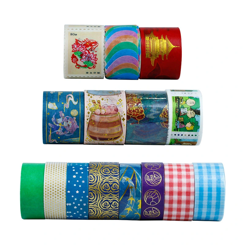 Washi Tape Set Foil Gold Skinny Decorative Masking