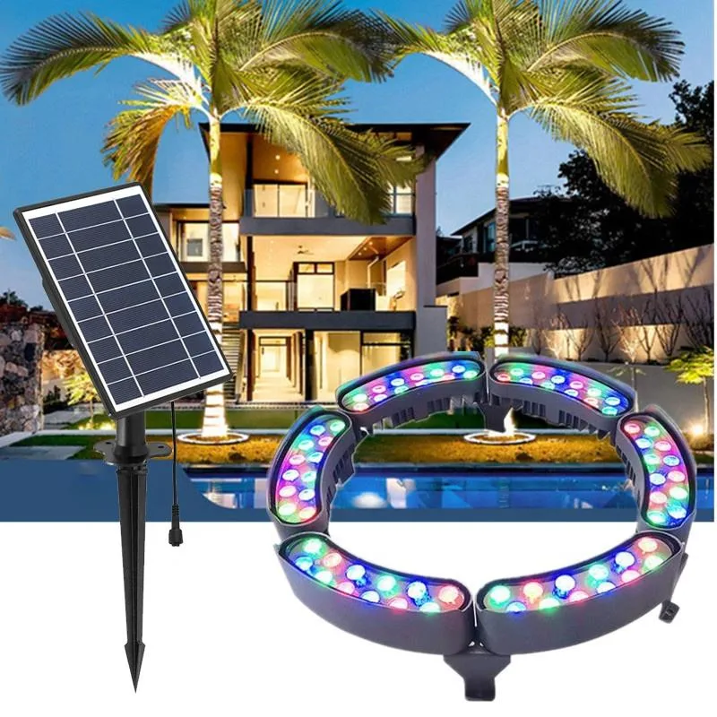 Solar Hug Tree Light IP65 Wasserdicht DMX512 60W Automatik ein/aus Landschaftsbeleuchtung für den Außenbereich 12W RGBW Bunte Gartenleuchte