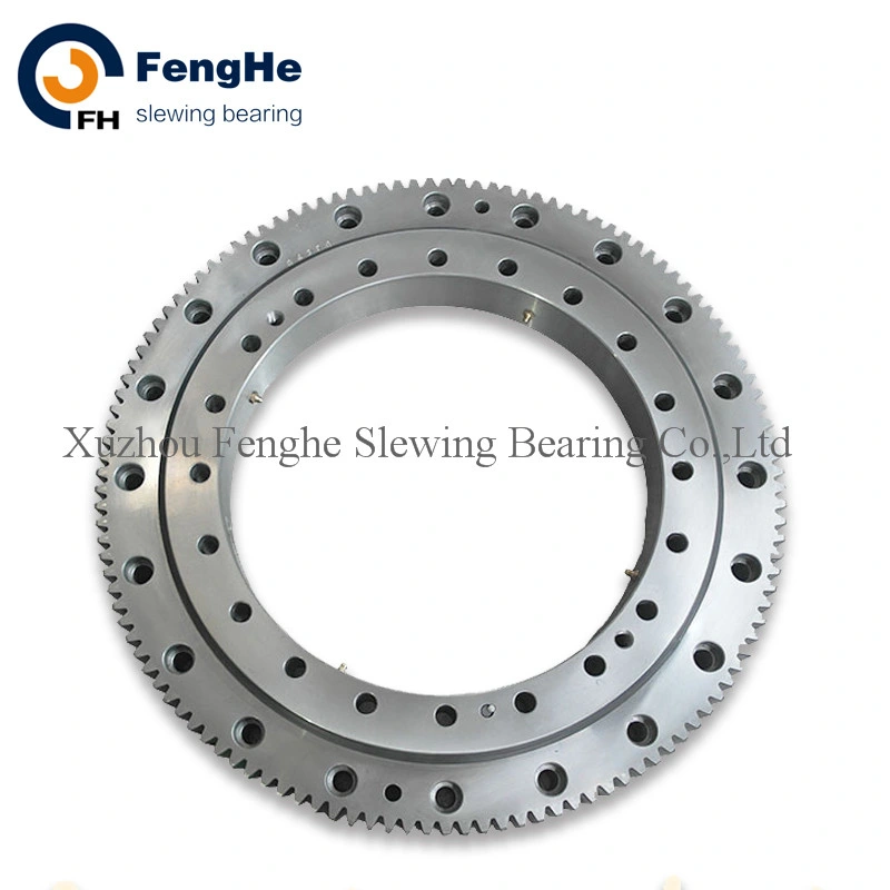 Bola de doble fila mató el cojinete, engranaje del cojinete del anillo de rotación para grúa