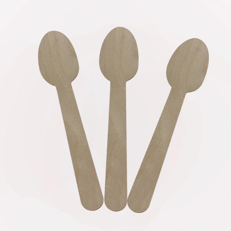 Eco-Friendly Disposable Cutlery 140mm Wooden Spoon