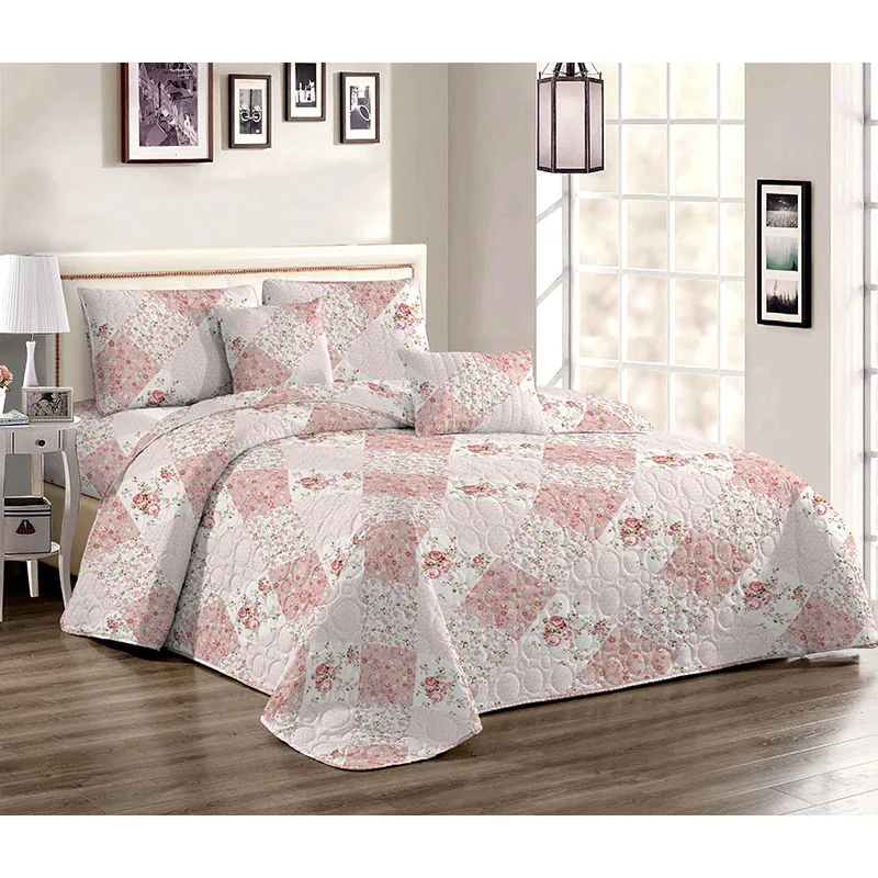 Customize Home Flower Style Lightweight Comforter Reversible Bedspread Quilt for All Season