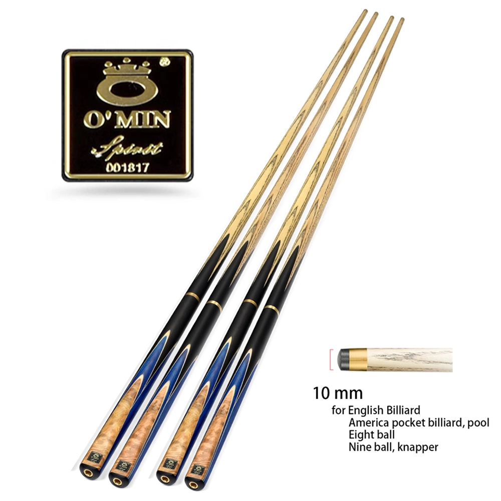 Omin Senior SO-3 una pieza Snooker y Billar de una sola piscina Ces Snooker hecho a mano Cue Stick latón Ash Wood Pool Juego