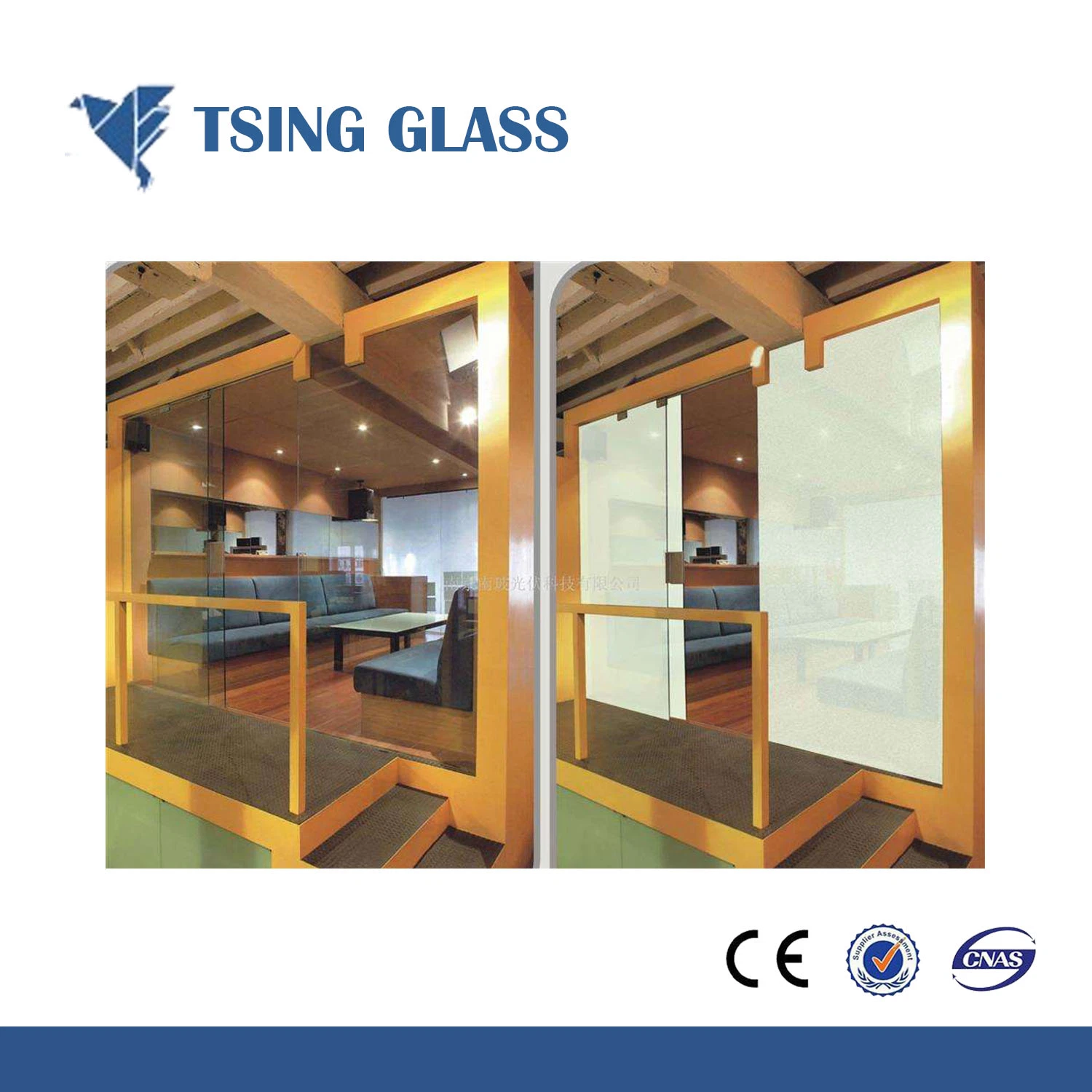 Safety Pdlc Film/ Laminated Smart Glass /Smart Film for Office Partition