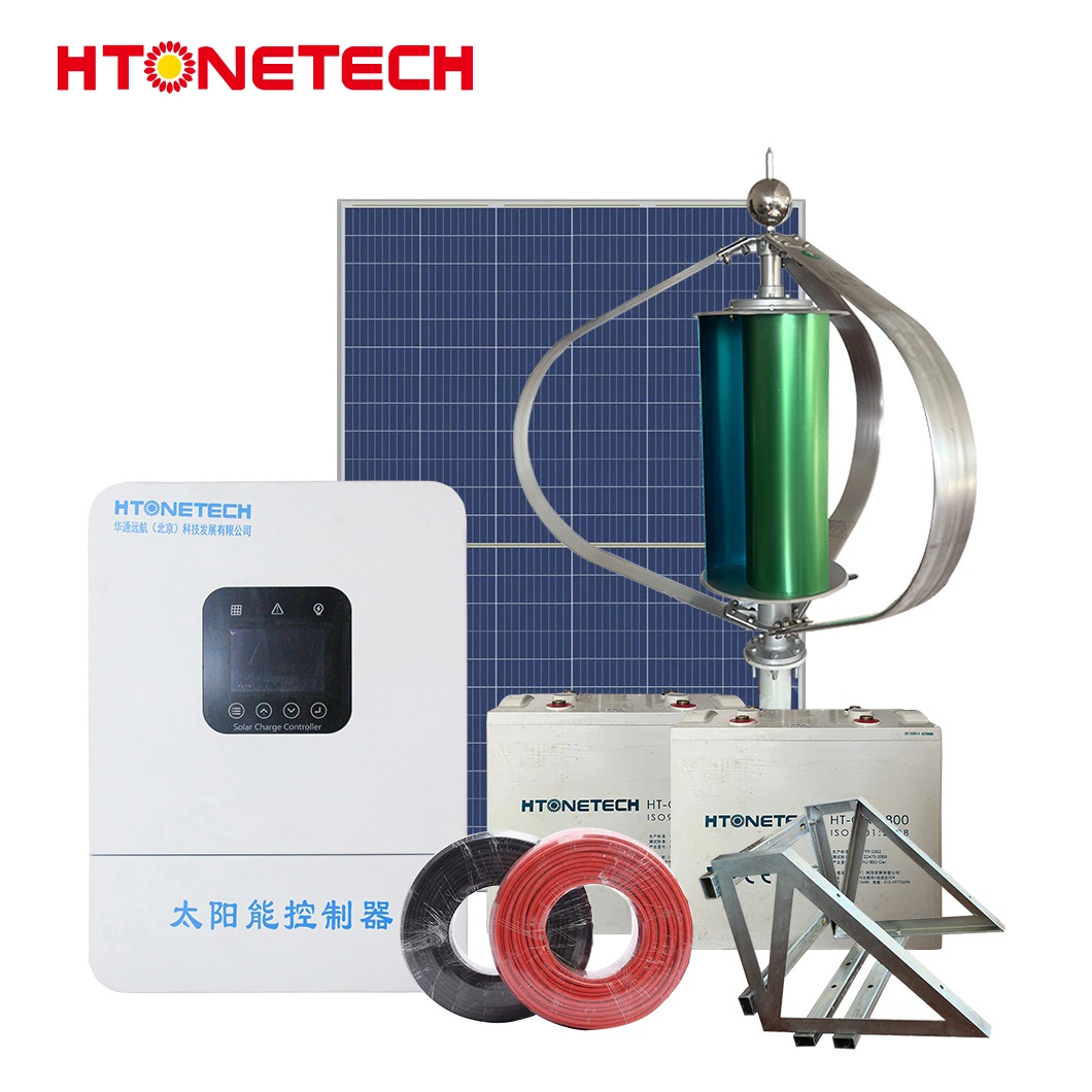 Htonetech 150W Solar Panel Mono Wholesale/Supplierrs Solar Energy System Hybrid China Home Wind Power System with Wind Power Set