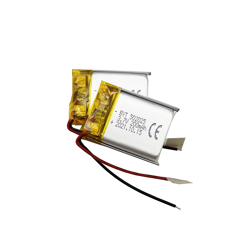 CE batería de polímero de litio FCC 502025 200mAh 3,7V recargable Lipo Batería