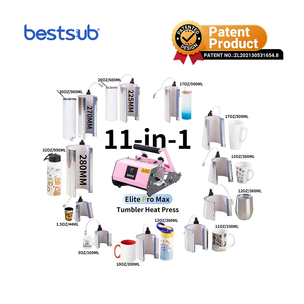 11 in 1 Sublimation Transfer Becher Flasche Hitze Presse Maschine