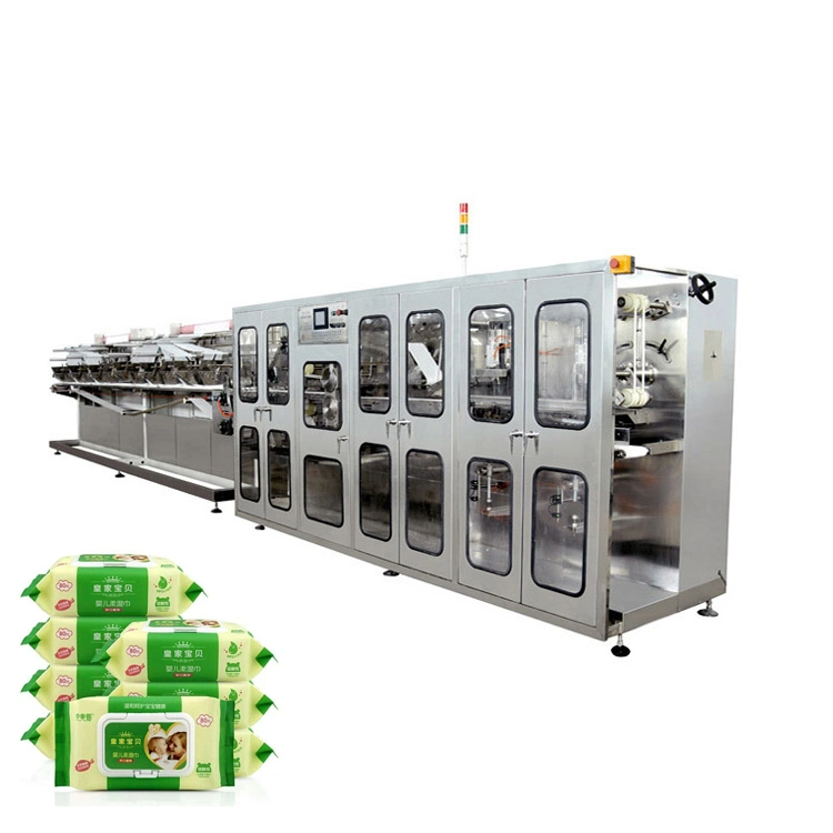 High Speed Baby Wet Wipes Making Machine Alcohol Pad Makeup Remove Lens Wipes Wet Tissue Packing Machine