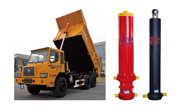 Long Stroke Single Acting Telescopic Hydraulic Cylinder with Hyva Design for Dump Truck