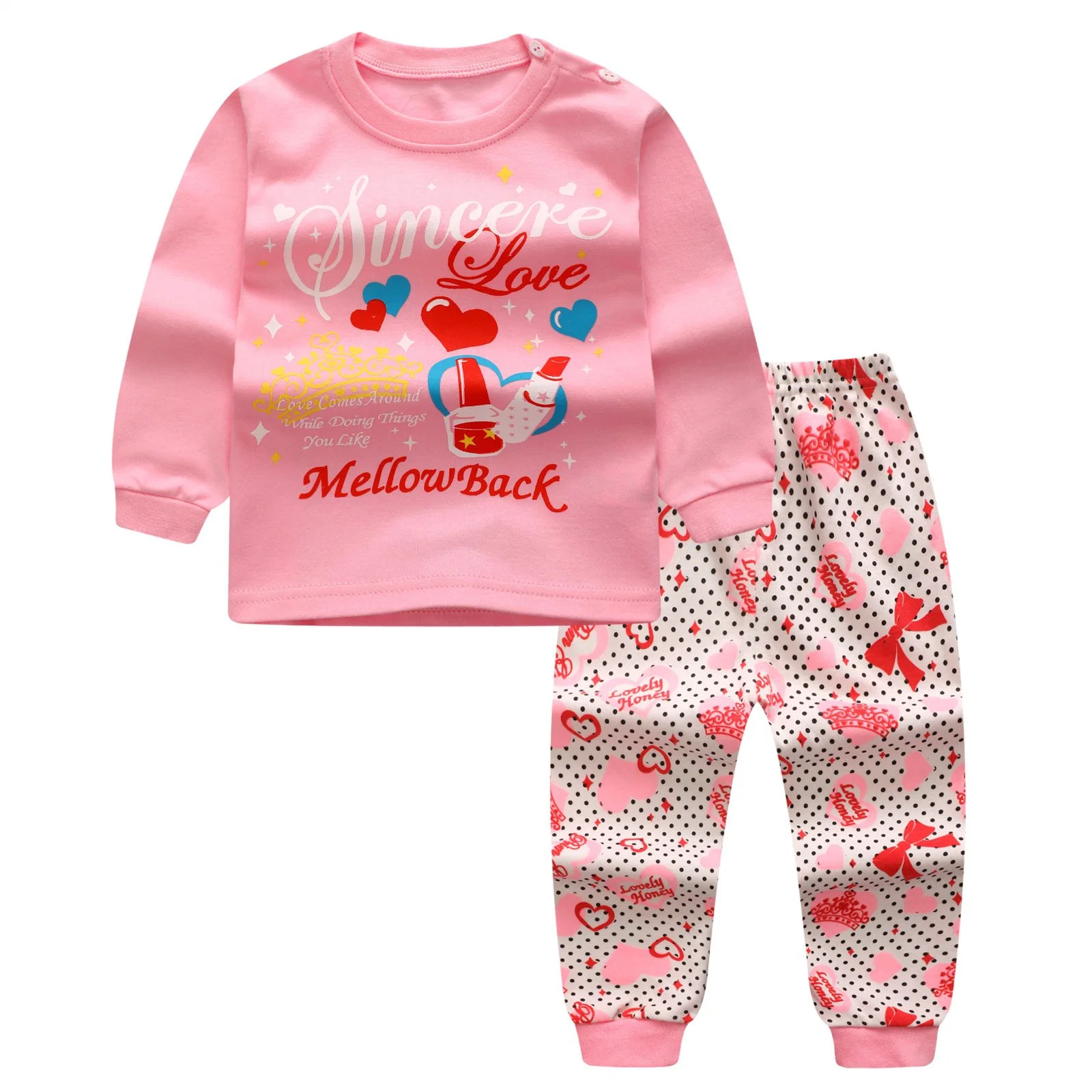 2021 Hot Sell Good Quality Cartoon Pattern Kids Clothing 100% Cotton Kids Pajama