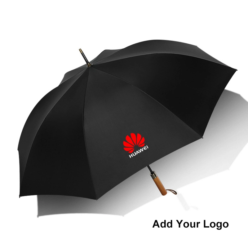 Wholesale/Supplier Factory Manufacture Custom Logo Automatic Open Wooden Handle Golf Umbrella