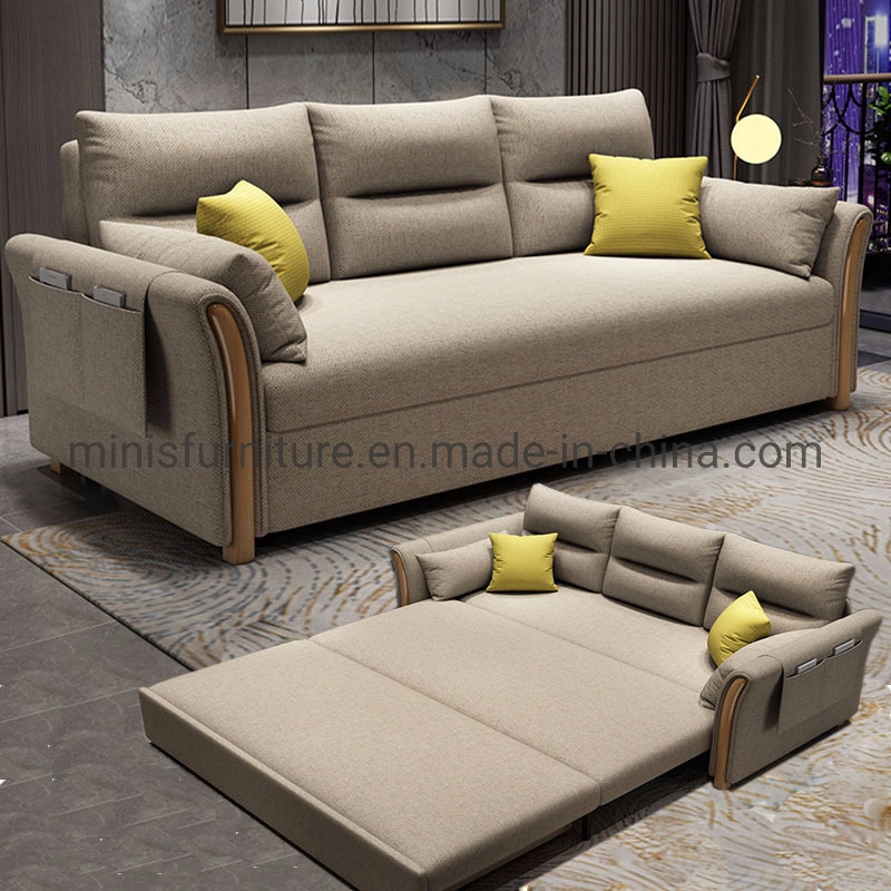 (M-SF511) Mobiliario de Sala de estar/Oficina 3 asientos Folding Fabric Latex Sofá cama
