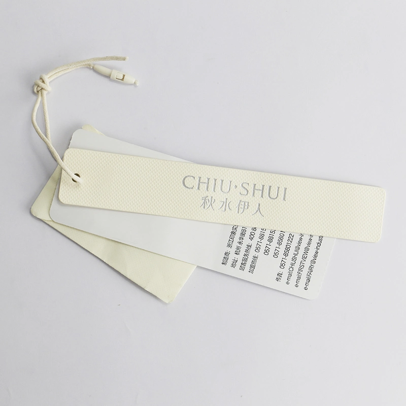 Custom Creamy White Textured Fsc Hangtag