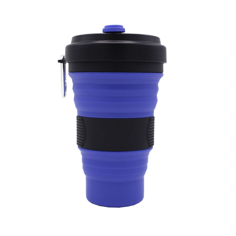 Caneca dobrável portátil retrátil em silicone Travel sem fugas Wbb14016