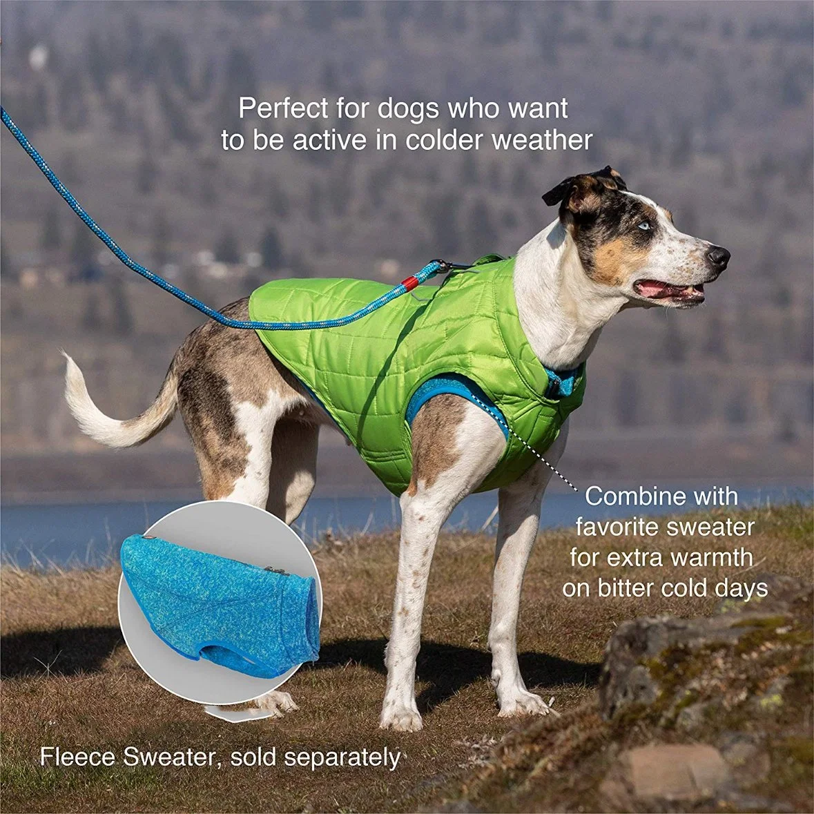 Loft Dog Jacket Waterproof Warm Winter Dog Coat Adjustable Dog Raincoat