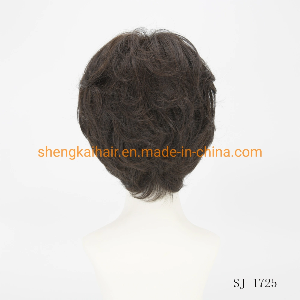 Wholesale/Supplier Premium Quality Full Handtied Black Color Short Style Synthetic Hair Wigs for Women 529