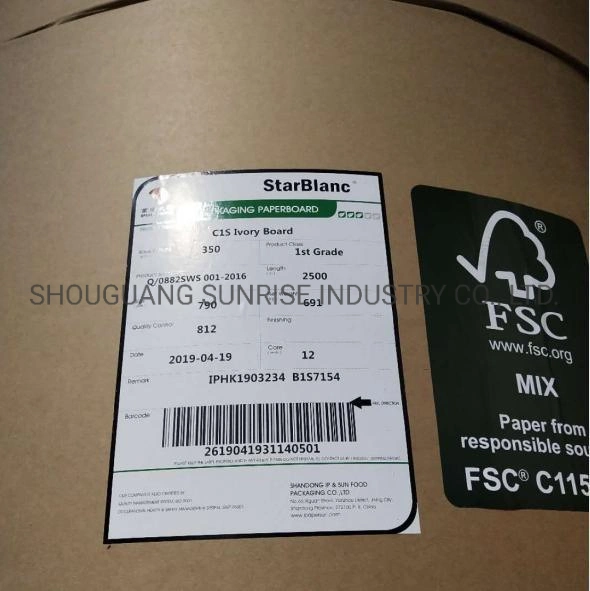 Sun Brand Fbb Ivory Board Use for Packing and Printing