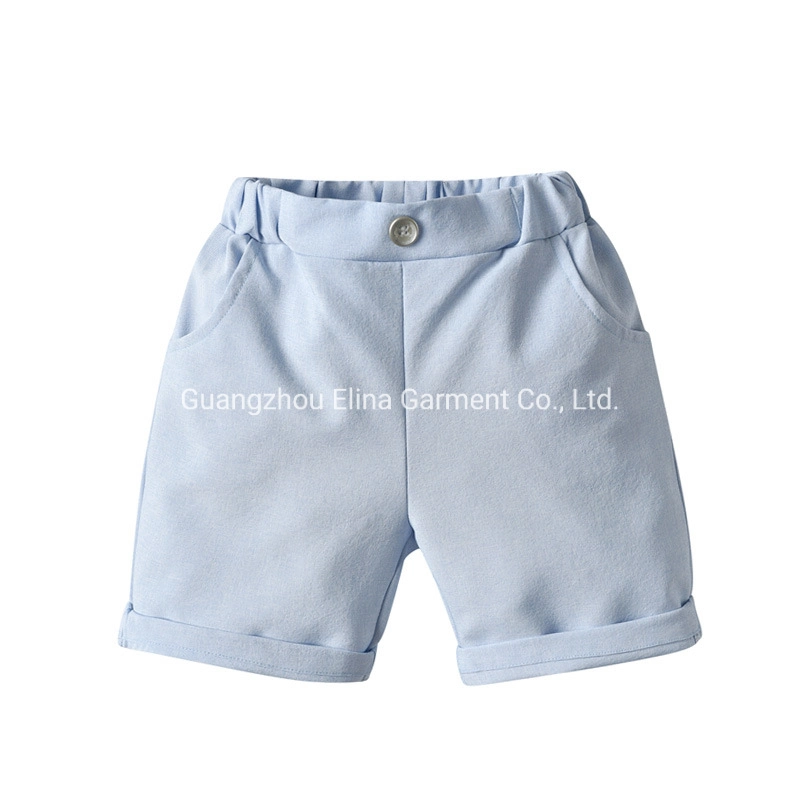 2021 Summer Hot Selling Gentleman Short-Sleeved Handsome Knitted Cotton 2 Piece Sets Baby Suit Boys Wear