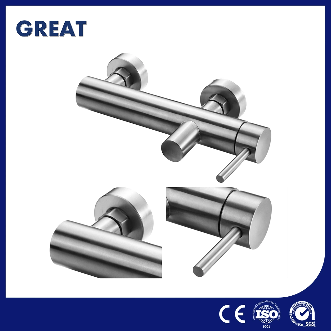 Great Thermostatic Mixer Shower Faucet Factory Surface Mounted Shower Faucet GLS4905s49 Brushed Single Lever Shower Faucet China Brushed Gold Shower Faucet