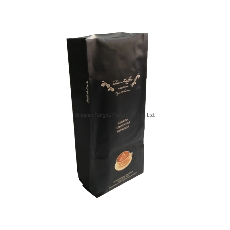 China 250g Matt Finish Schwarz Ziplock gerösteten Kaffee-Beutel Designs