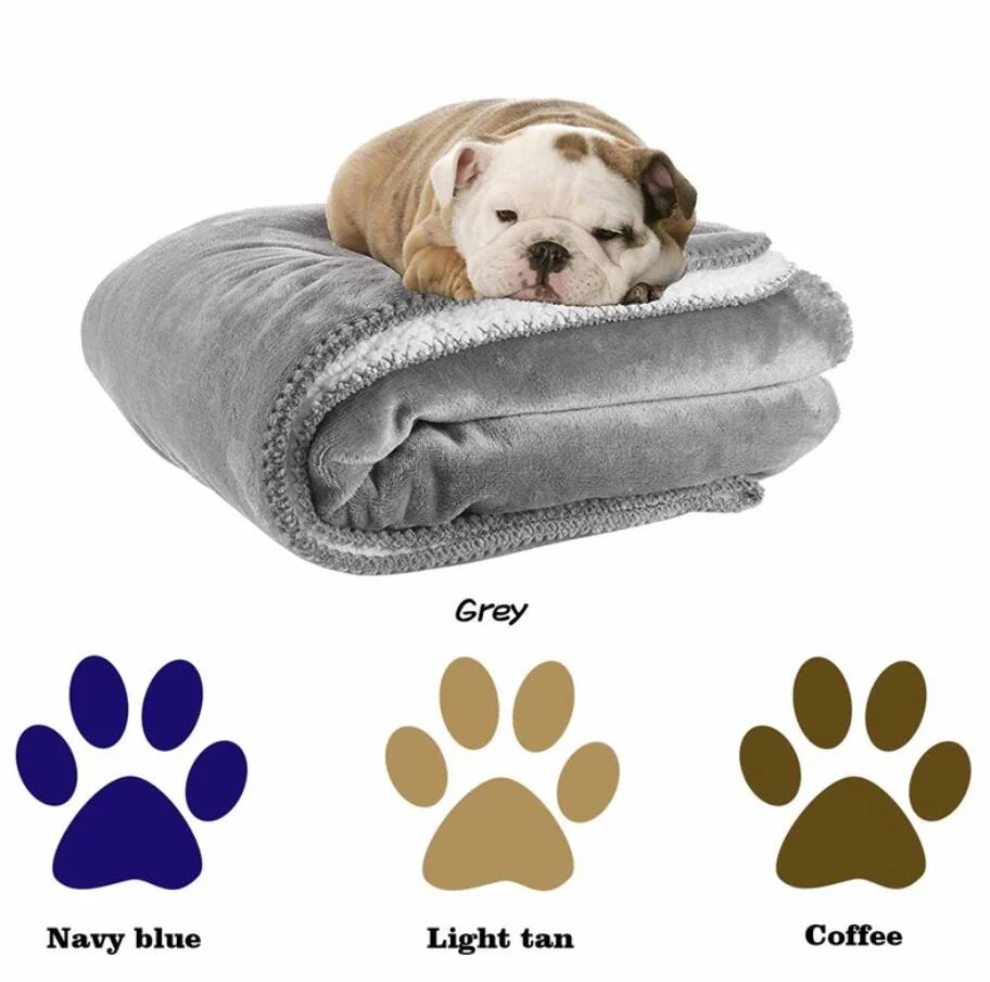 Double Thickening Large Dog Blanket Super Soft Warm Sherpa Fleece Plush Pet Throws for Large Medium Dogs Puppy Cats