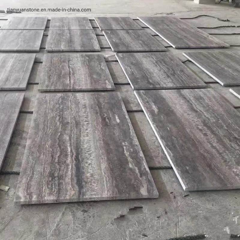 Iran Silver Grey Travertine Slabs for Residential Interior Wall Floor Cut to Size Tiles