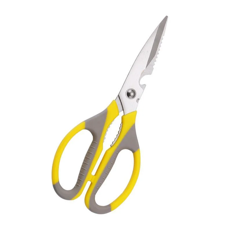 New Yellow Hand Cutting Kitchen Scissors Multifunctional Kitchen Helper Scissors