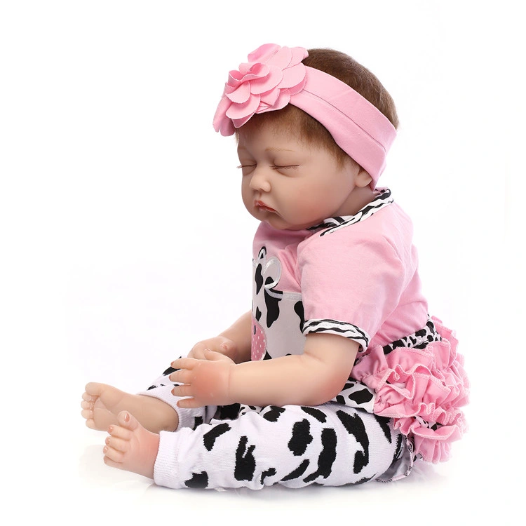 Reborn Dolls Wholesale/Supplier 22 Inch 55cm Sleeping Soft Silicone Reborn Baby Boy Girl Dolls for Children Gift Bebe Alive Reborn Bonecas Toys