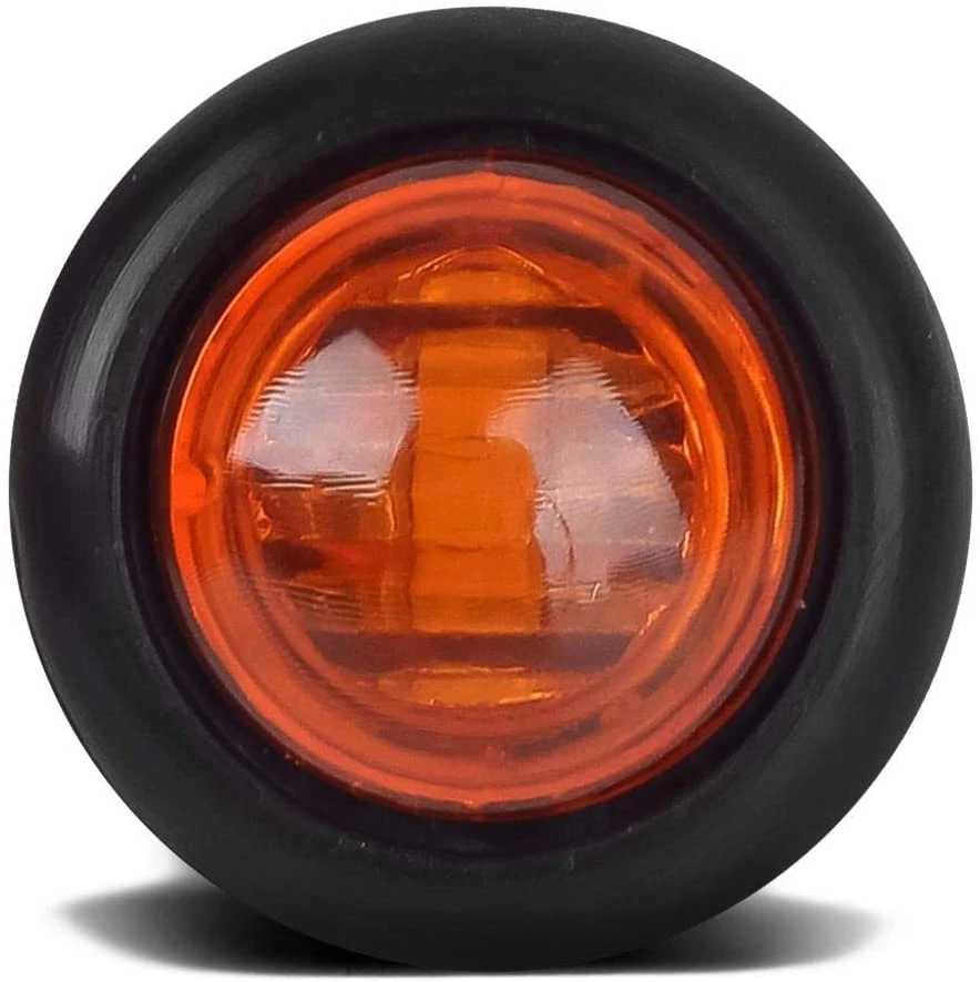 3/4" Round LED Clearence Light Front Rear Side Marker Indicators Light