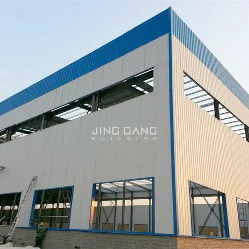 Galvanizado prefabricados Q235 T355 H Galpón Estructura de acero de sección Construcción metálica de almacenamiento para almacén taller