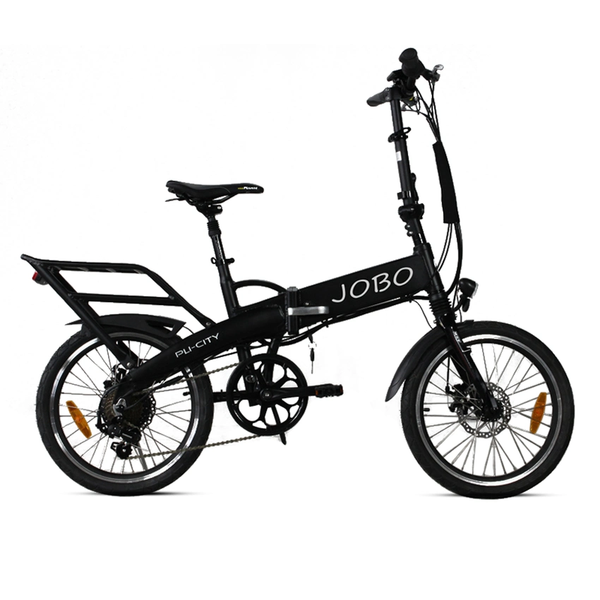 Men Folding Electric Bike with Rear Rack and Suspension