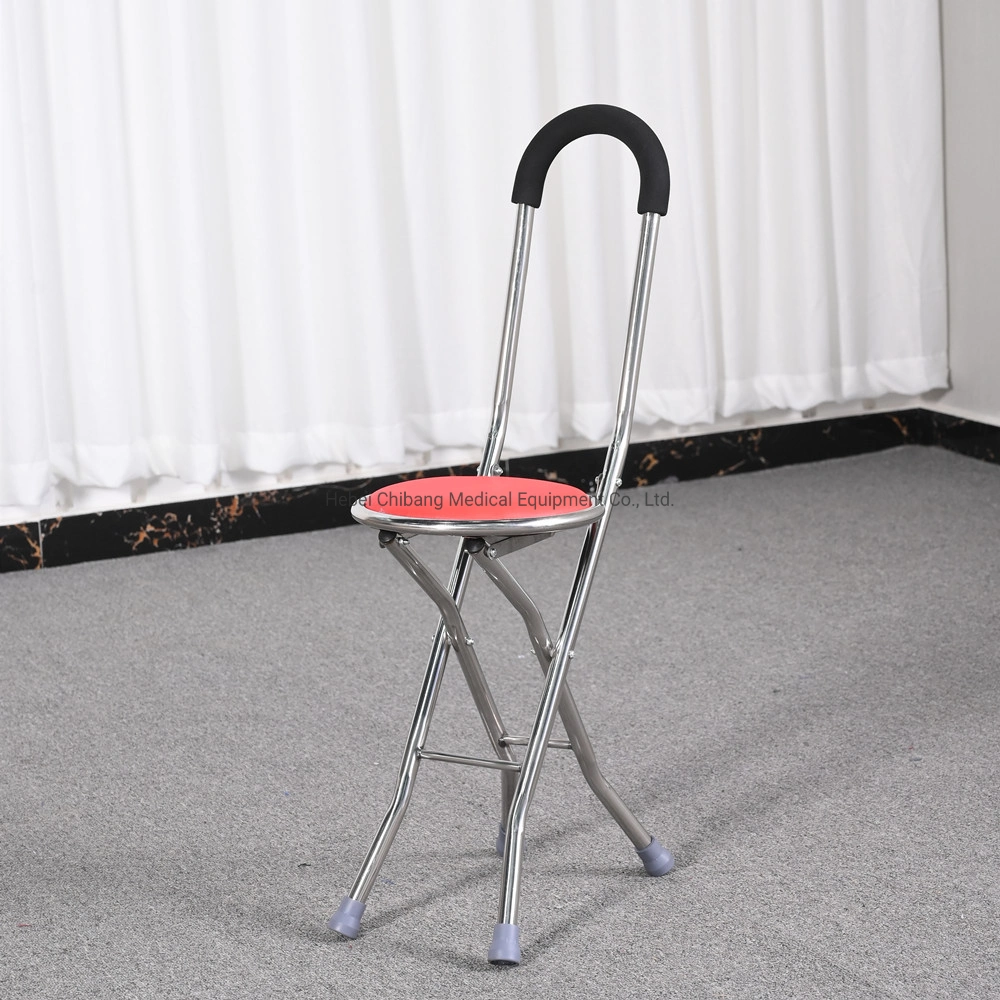 Cost-Effective Portable Stainless Steel Walker with Stool for Asian Home Care