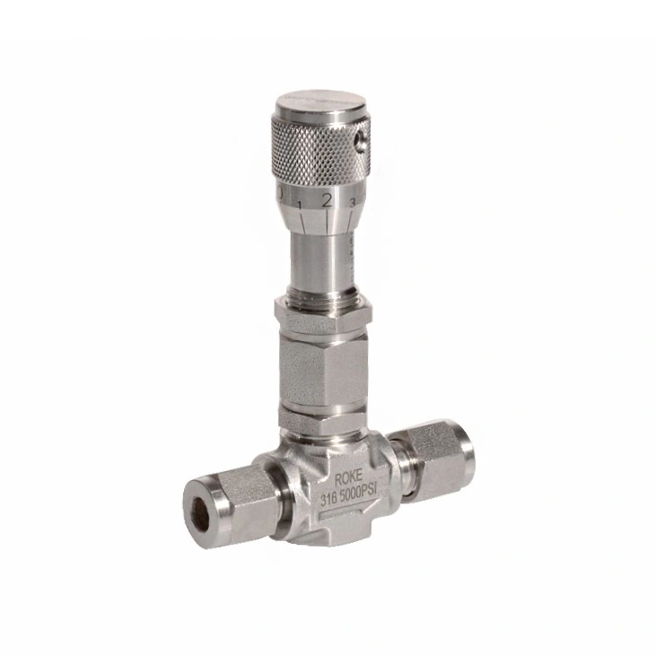 Stainless Steel SS316 Double Ferrules Tube Union Trimming Valve Micro Regulating Valve Metering Control Valve