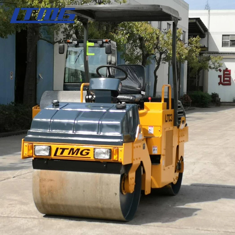 Ltmg Mini Doble de un solo tambor Vibratorio Asphalt 1 Ton 2 Ton 3 rodillo de carretera de tonelada