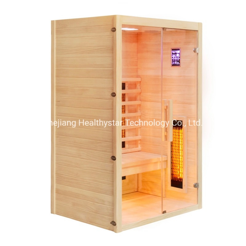 2 Persona sauna de infrarrojos con baño de vapor calentadores de cerámica