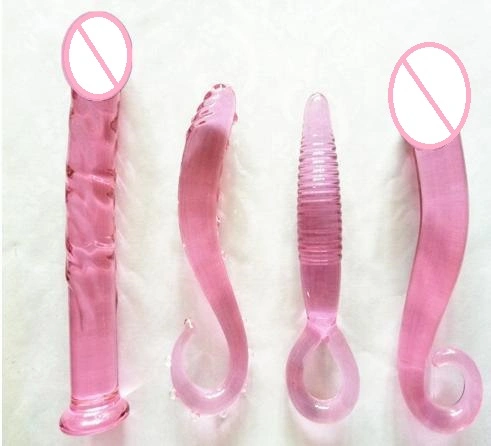 Puxar o vidro engastadas Dildo com vidro fêmea pénis e vidro Consolador sexo