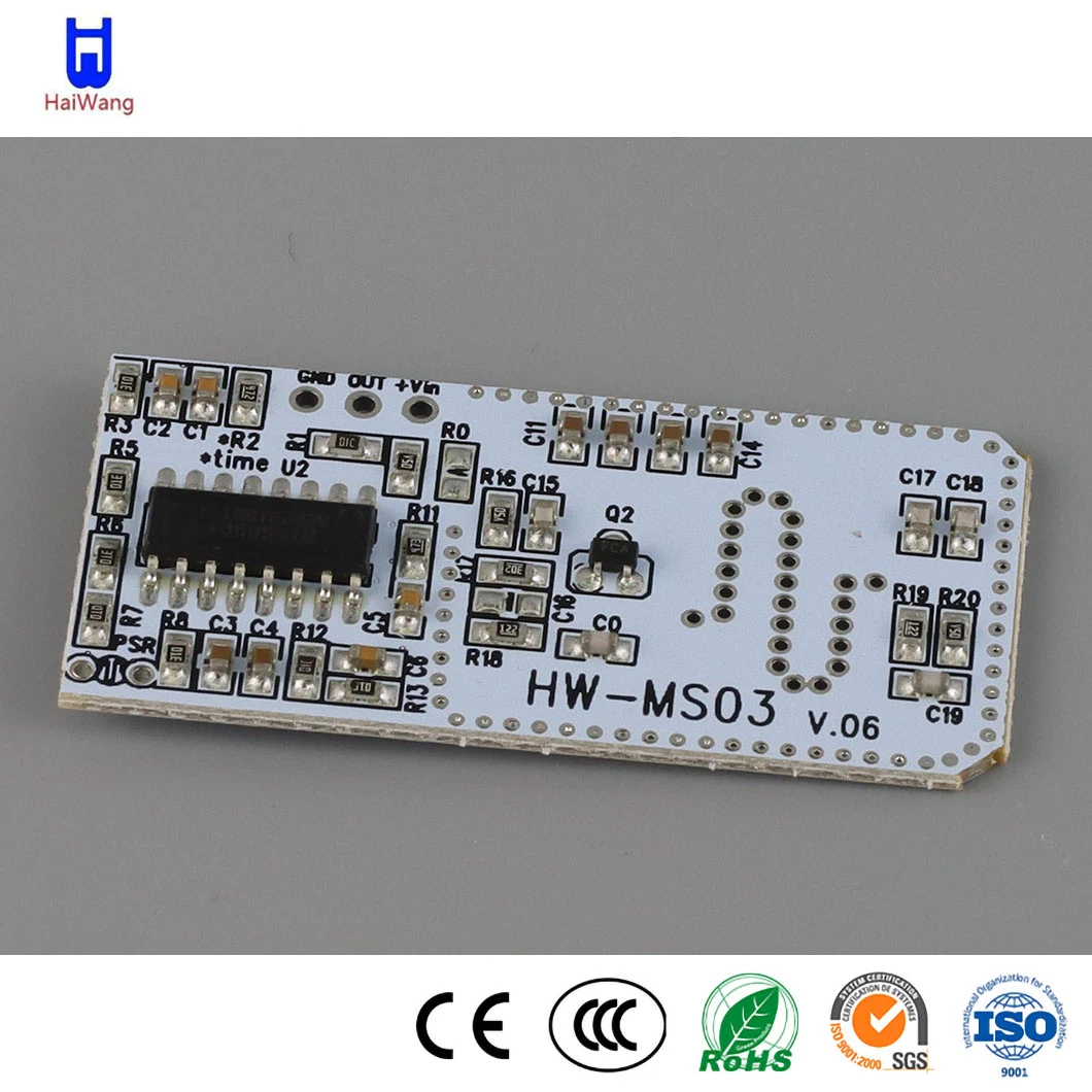 Doppler de microondas Haiwang China proveedores Sensor de alta calidad 3,7 V-24V de CC Rango de entrada Hw-Ms03 PCB Sensor de microondas para el módulo de electrodomésticos inteligentes