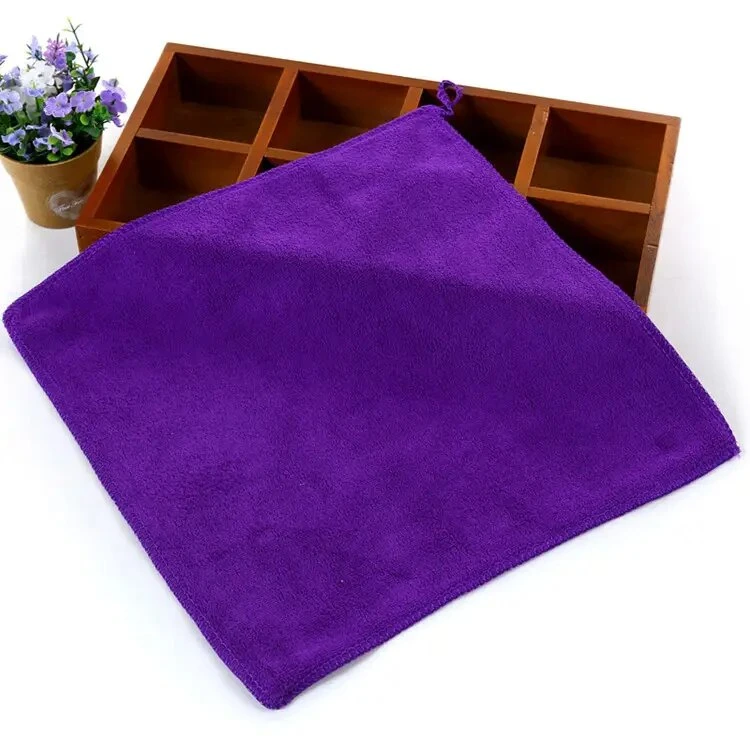 Low MOQ 300GSM Household / Salon / SPA / Barber / Car Wash Cloth / Kitchen Cleaning Polyester Weft Knitted Towel