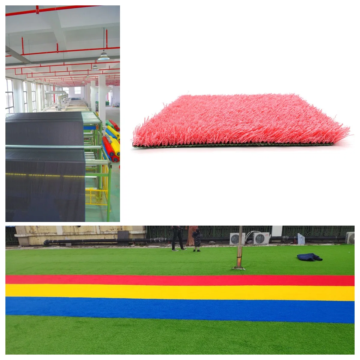 Factory Direct Supply Blue Red Artificial Grass Synthetic Turf Decoration Playground Kindergarten