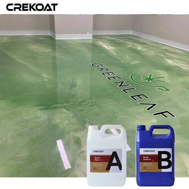 Unique Pearlescent Design Green Metallic Epoxy for Flooring and Countertops