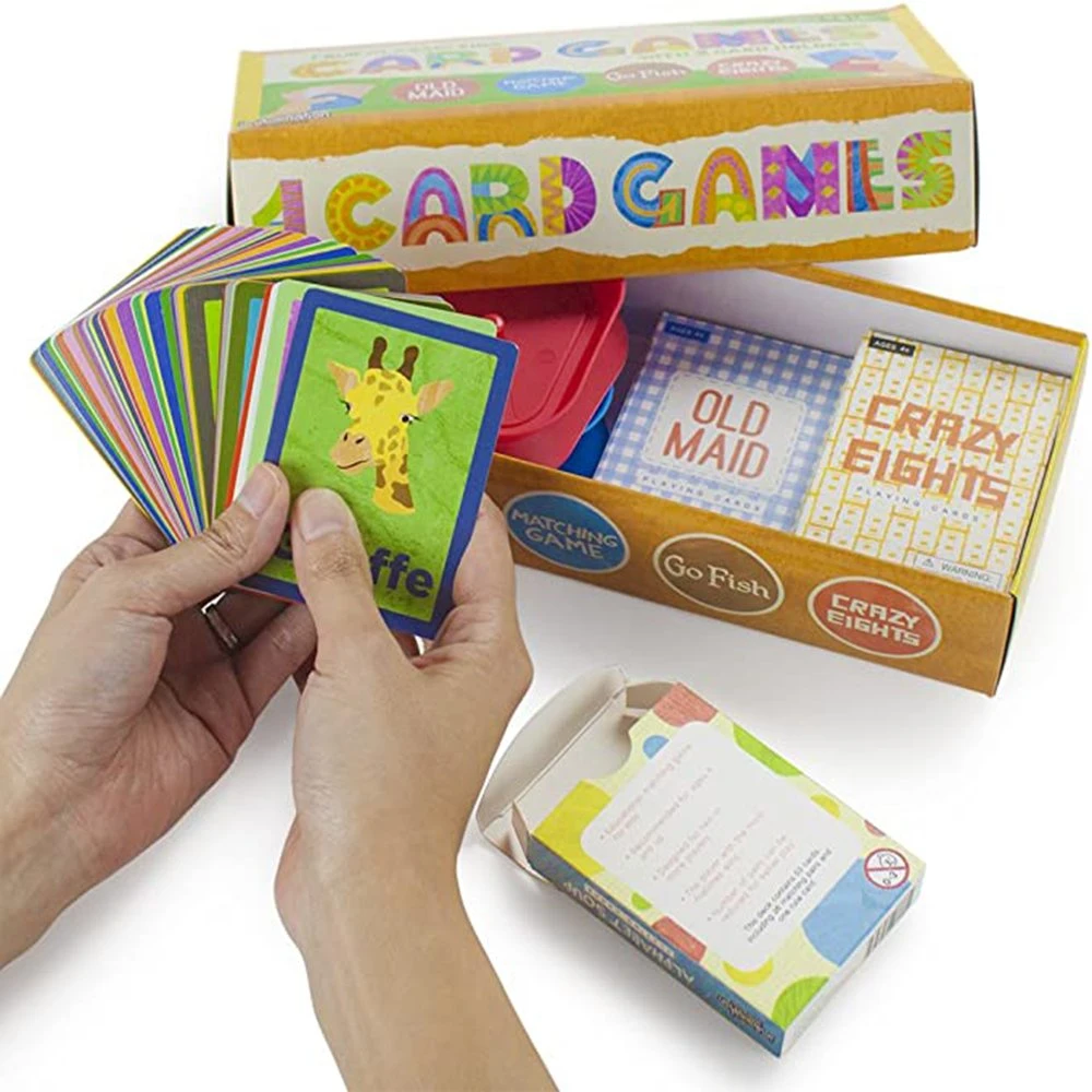 Colorful Kids Textured Flash Playing Cards