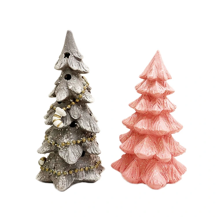 Cheap Artificial Polyresin Christmas Tree 15cm Height