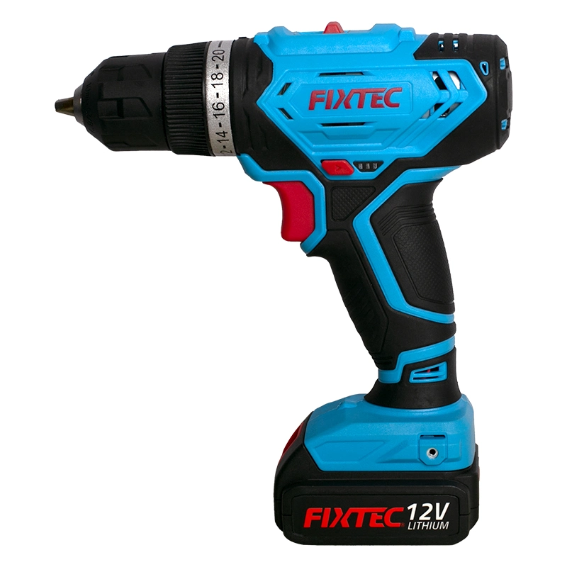 Fixtec 12V Li-ion 2X1500mAh Li-ion Battery 10mm Mini Cordless Drill of Power Tools for Sale