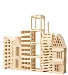 100PCS Wooden Building Blocks Stacker Construction Preschool-Learning Educational Toy for Kids