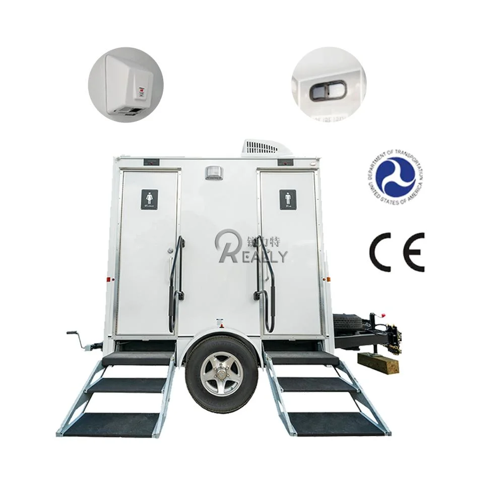 Public Toilet Trailer Mobile Outdoor Portable Toilet Shower Room Mobile Showers Cabin with Bathroom Restroom