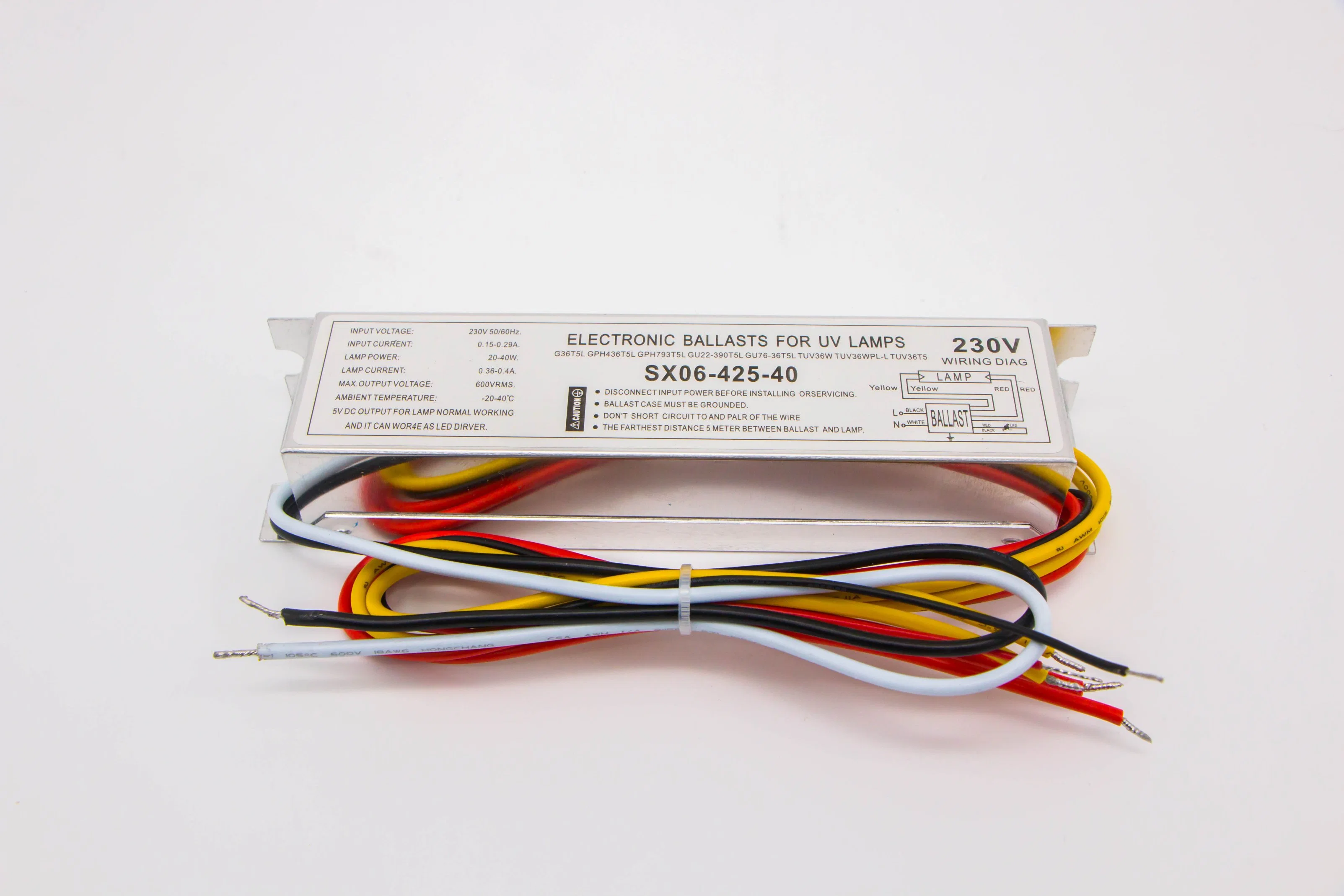 20W~40W T5 UV Germicidal Lamp Electric Ballast with Cord