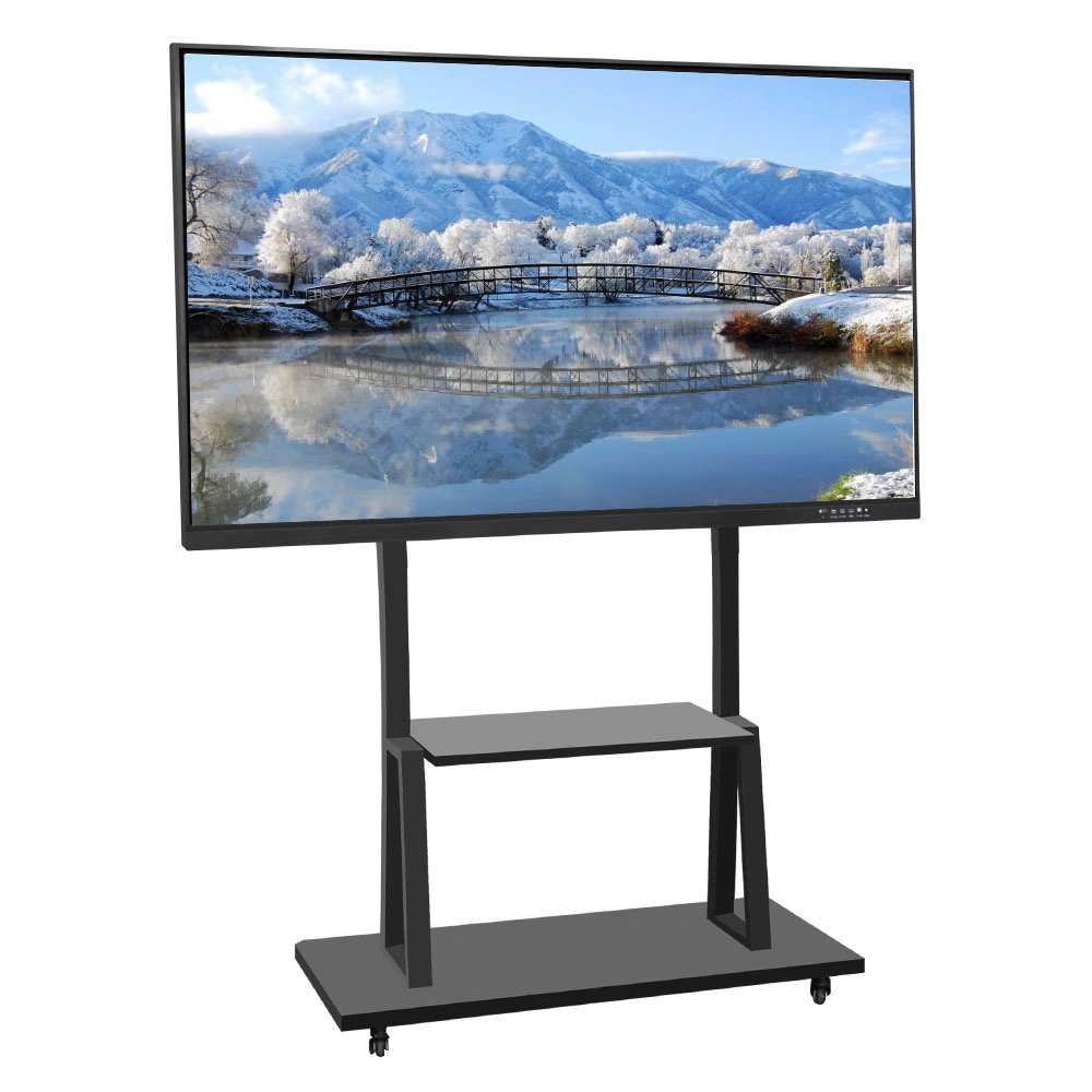 UHD 4K Finger Touchscreen Floor Stand 55 Inch Smart Board Business Interactive Whiteboard for School and Video Conference